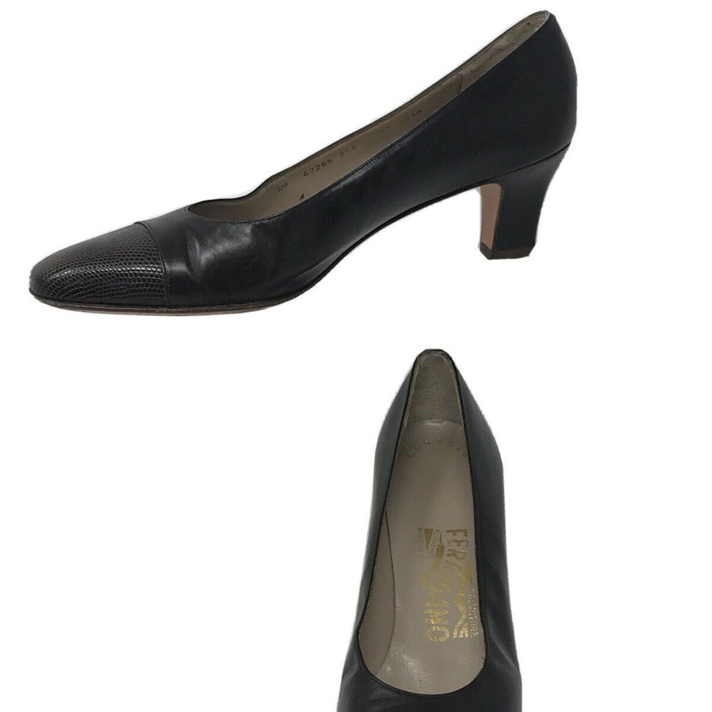 Salvatore Ferragamo Brown 2.5" Pumps Made in ITALY